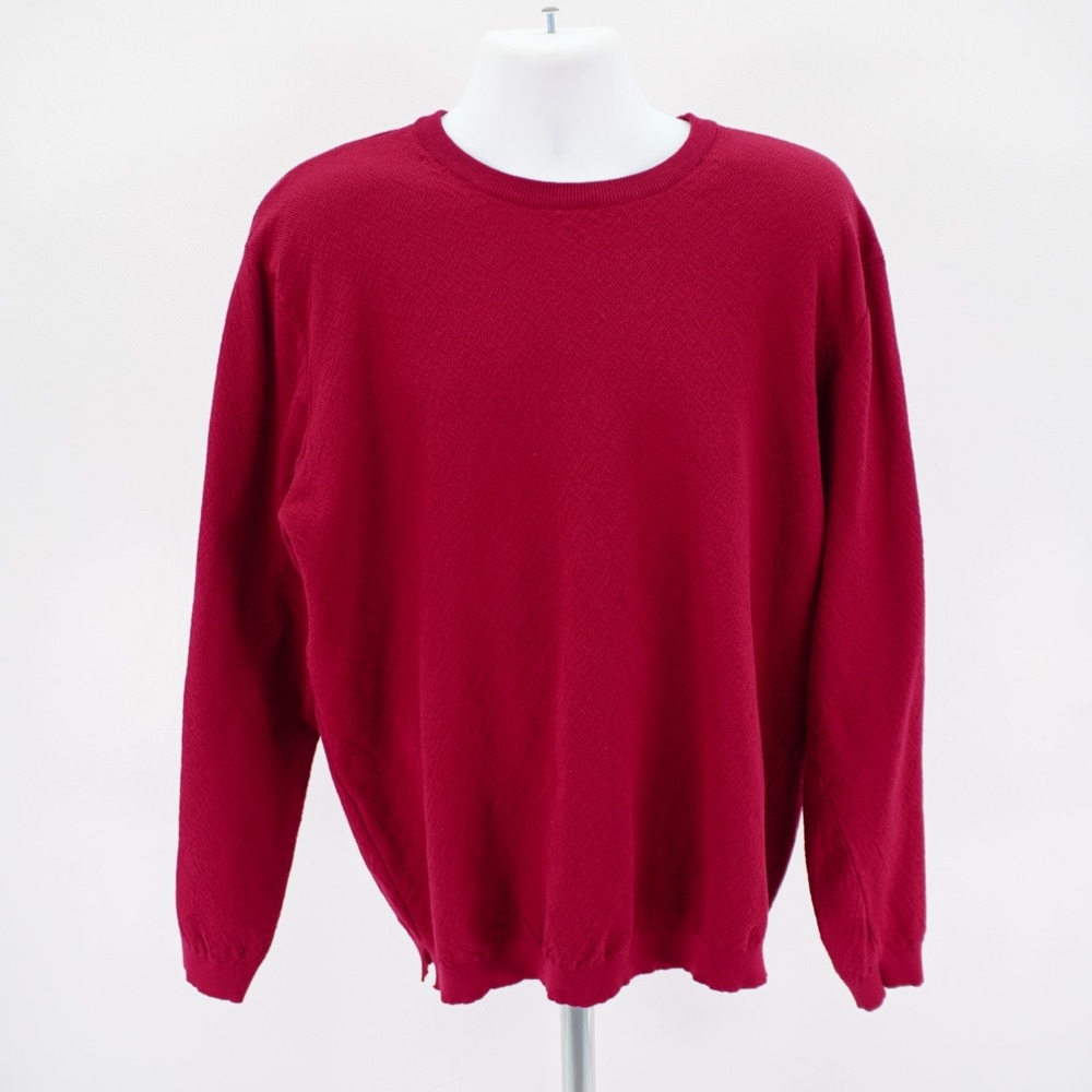 Coofandy 2XL Red Knit Polyeter Crew‎ Neck Pulover Sweater